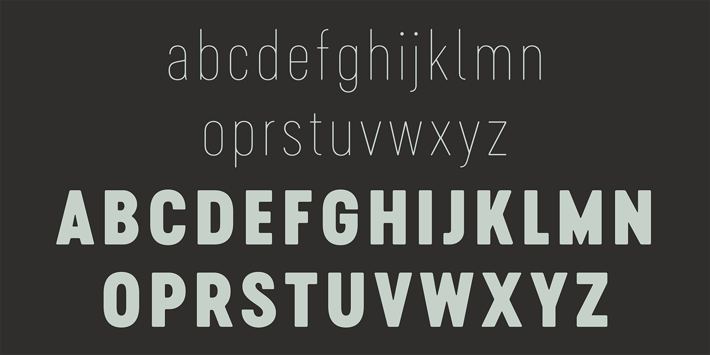 Example font Cervino Condensed #9